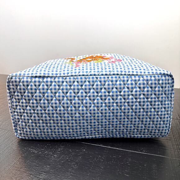 Vera Bradley Disney Winnie Pooh Tote Gingham Floral Cotton Eeyore Tigger Piglet - Picture 7 of 15